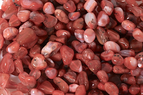 Kamienie Agat czerwony 6242kp 7-12mm 1sznur